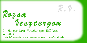 rozsa vesztergom business card